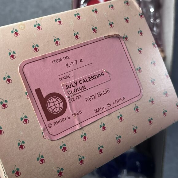 Vintage Brinns 1988 July Calendar Clown‎ Doll Cloth COA Uncle Sam Collectible - Picture 11 of 16